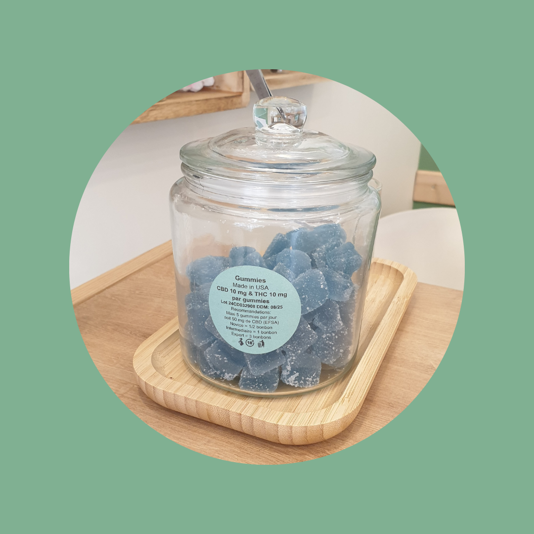 Gummies Infusés USA - CBD 10 mg - THC 10 mg - Sachet de 10 gummies au total