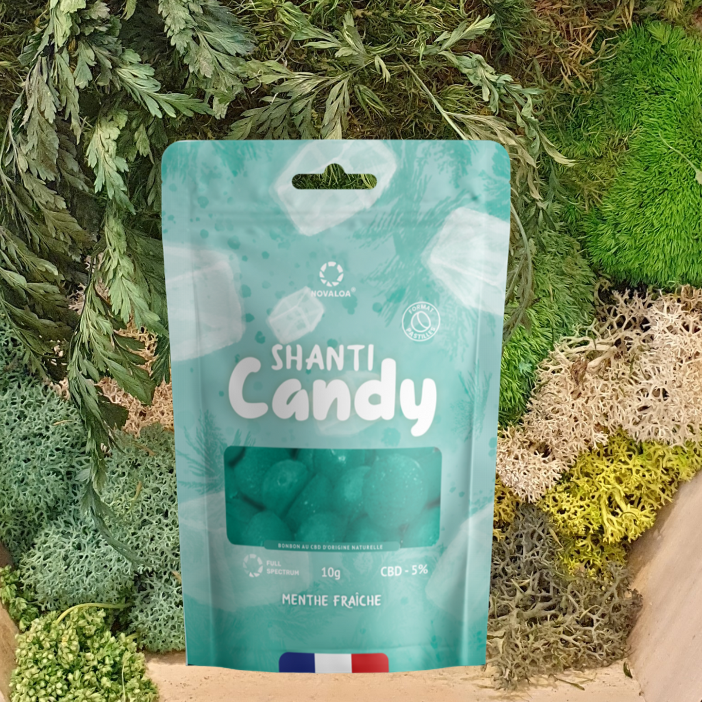 Pastille Menthe Fraiche - CBD 5% Spectre Complet - 10 g - environ 14 pastilles