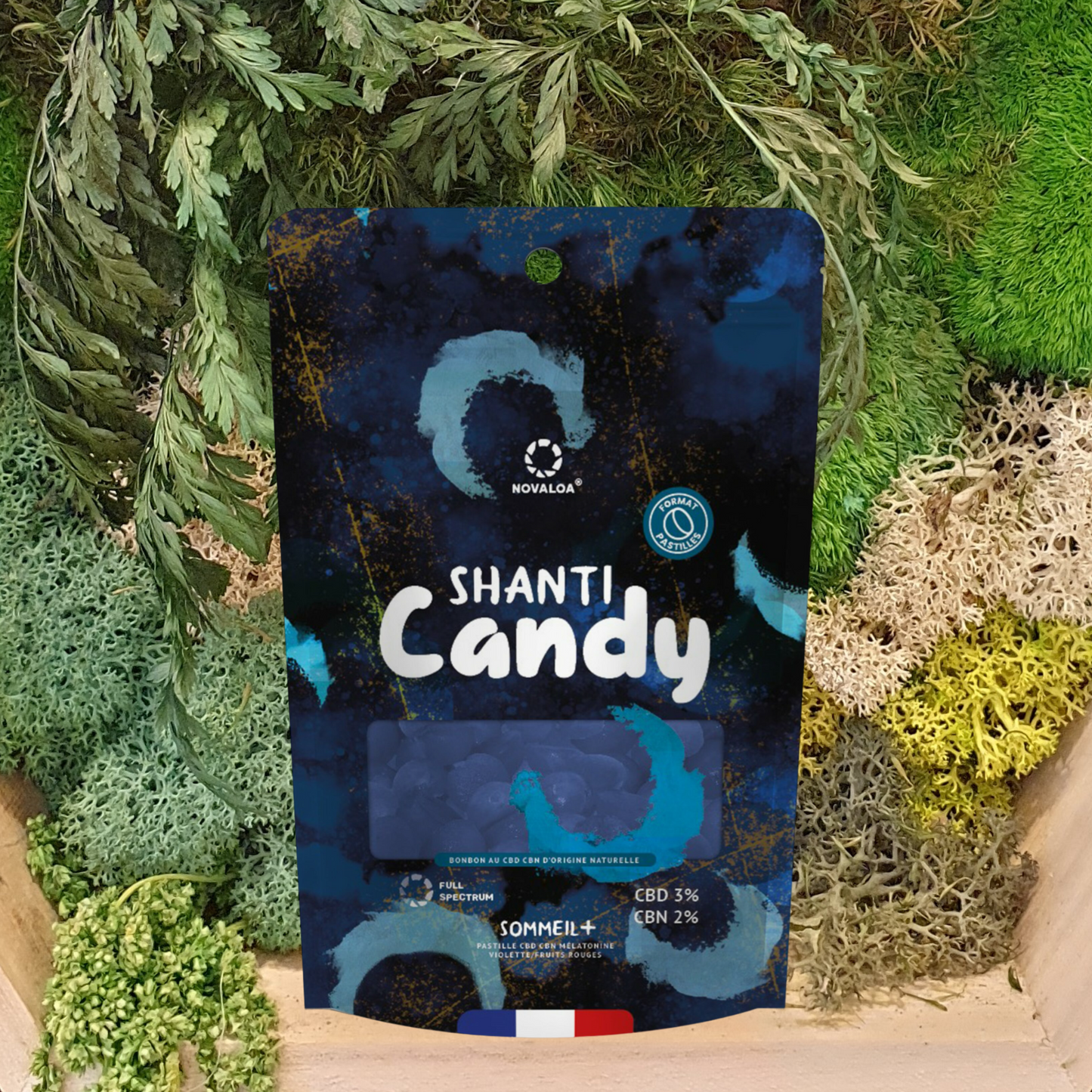 Pastille Sommeil - Mélatonine 1 mg - CBD 3% - CBN 2% - 10 g - environ 14 pastilles