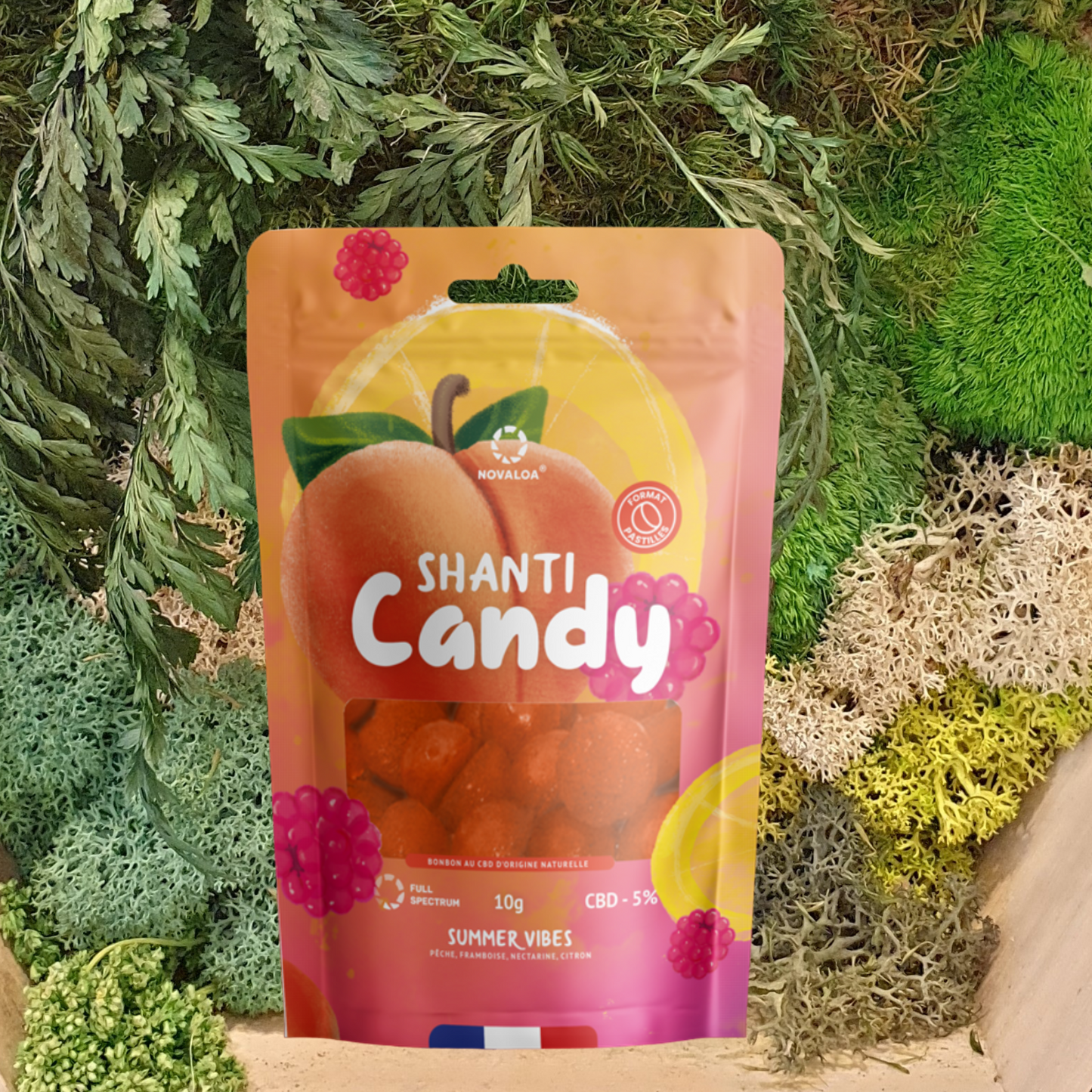 Pastille Summer Vibe - CBD 5% Spectre Complet - 10 g - environ 14 pastilles